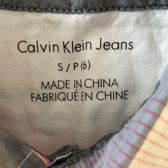 Calvin Klein Jeans Youth Boys Short Sleeve Button Down Shirt - Picture 5 of 5